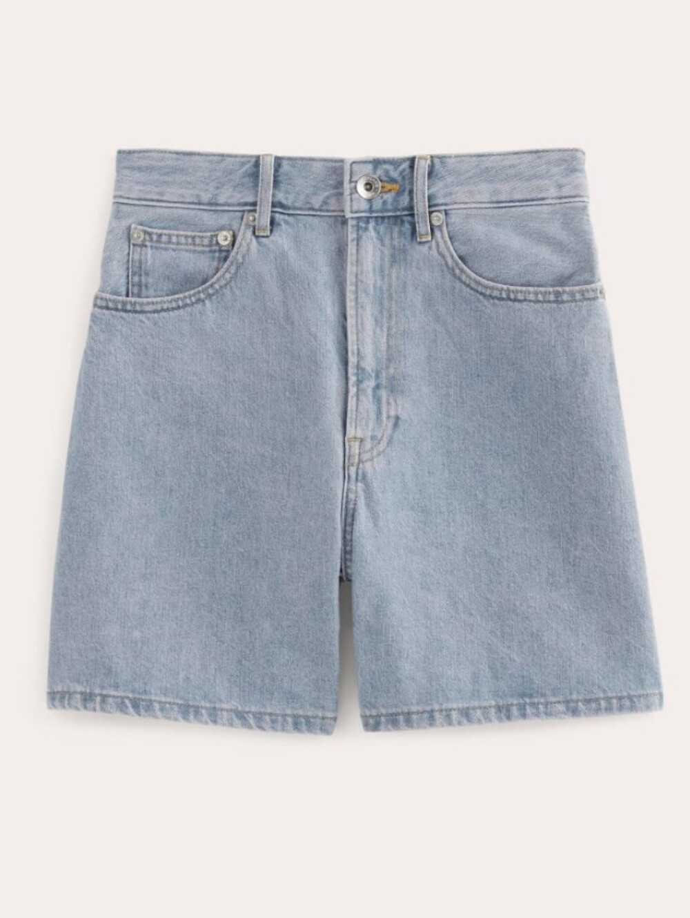 Everlane The A-Line Denim Short In Light Indigo Size 31 - Picture 2 of 13
